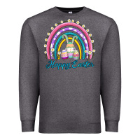 Charcoal Heather easter egg bunny rainbow Premium Sweatshirt - AdoDesignShop