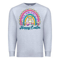 Heather Grey easter egg bunny rainbow Premium Sweatshirt - AdoDesignShop