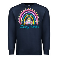 Navy easter egg bunny rainbow Premium Sweatshirt - AdoDesignShop