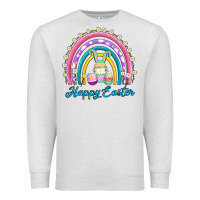 Oatmeal Heather easter egg bunny rainbow Premium Sweatshirt - AdoDesignShop
