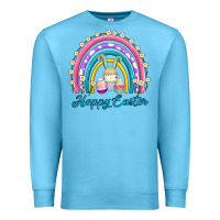 Ocean Blue easter egg bunny rainbow Premium Sweatshirt - AdoDesignShop