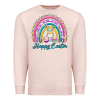 Pale Pink easter egg bunny rainbow Premium Sweatshirt - AdoDesignShop