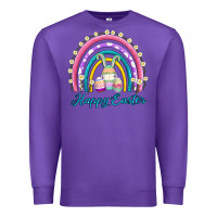 Purple easter egg bunny rainbow Premium Sweatshirt - AdoDesignShop