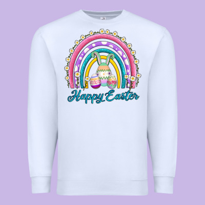 Easter Egg Bunny Rainbow Premium Sweatshirt Designed By Adodesignshop