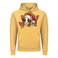 Vintage Mustard joy christmas with cow bbs Vintage Hoodie - BundleAndBundleShop