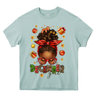 Arona december girl christmas afro messy bun Heavy Core Tee - texasbilliewilder