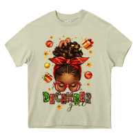 Mossy december girl christmas afro messy bun Heavy Core Tee - texasbilliewilder