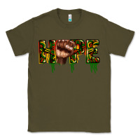 Army Green hope juneteenth Classic Tee - CowGirlArtShop