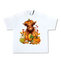White Fall Autumn heifer pumpkin Urban Heavy Tee - RanaPortraitStore
