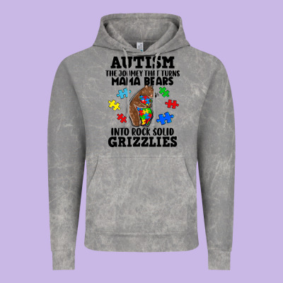 Autism Grizzlies Vintage Hoodie Designed By Fadigitalartstudio