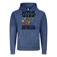 Vintage Denim Autism grizzlies Vintage Hoodie - FaDigitalArtStudio