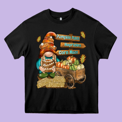 Pumpkin Patch Hayrides And Corn Maze Heavy Core Tee Designed By Nancycooperartshop