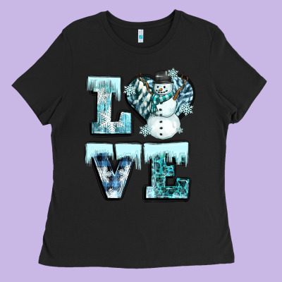 Love Winter Ladies Tee Designed By Cowgirlartshop