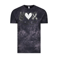 Cloud Black Peace Love Cure Carcinoid Cancer Vintage Tee - Jasminsmagicworld