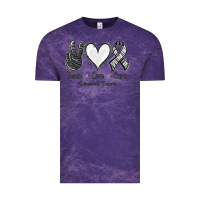 Cloud Purple Peace Love Cure Carcinoid Cancer Vintage Tee - Jasminsmagicworld