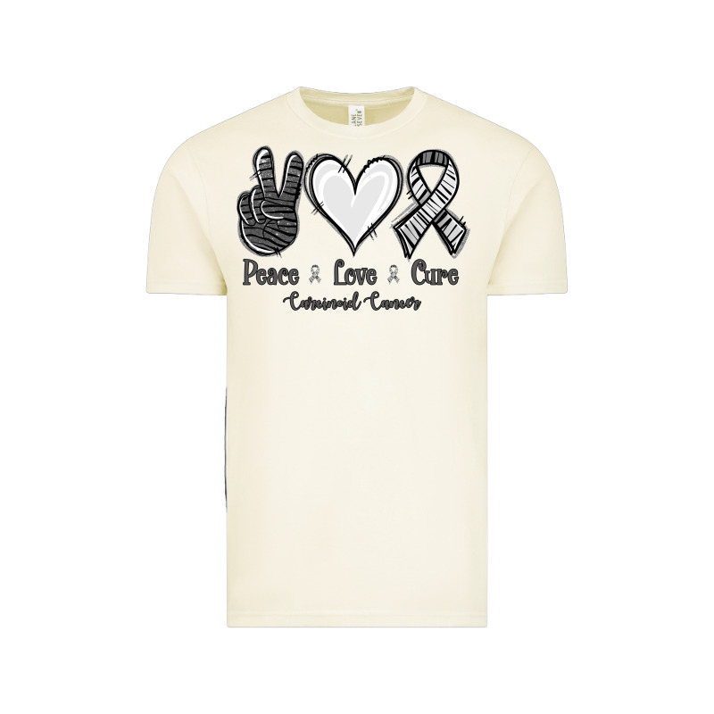 Peace Love Cure Carcinoid Cancer Vintage Tee by Jasminsmagicworld | Teevron