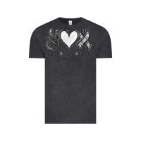 Vintage Black Peace Love Cure Carcinoid Cancer Vintage Tee - Jasminsmagicworld