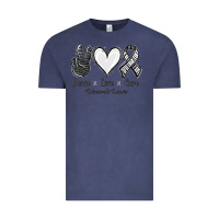 Vintage Denim Peace Love Cure Carcinoid Cancer Vintage Tee - Jasminsmagicworld