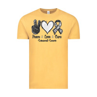 Vintage Mustard Peace Love Cure Carcinoid Cancer Vintage Tee - Jasminsmagicworld