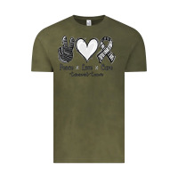 Vintage Olive Peace Love Cure Carcinoid Cancer Vintage Tee - Jasminsmagicworld