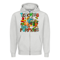 Dove Grey christmas jolly teachers Zipper Hoodie - AdoDesignShop