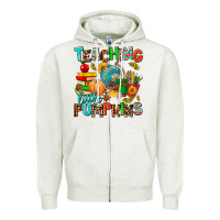 Oatmeal Heather christmas jolly teachers Zipper Hoodie - AdoDesignShop