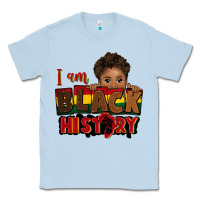 Dusty Blue i am black history black boy peekaboo juneteenth Classic Tee - CowGirlArtShop