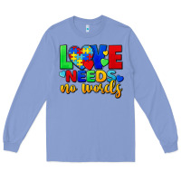 Colony Blue love needs no words Long Sleeve Tee - FaDigitalArtStudio