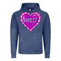 Vintage Denim valentine's day hearts Vintage Hoodie - FaDigitalArtStudio
