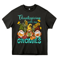 Asphalt Thanksgiving With My Gnomes Heavy Core Tee - NancyCooperArtShop