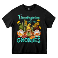 Black Thanksgiving With My Gnomes Heavy Core Tee - NancyCooperArtShop