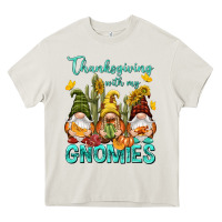 Cream Thanksgiving With My Gnomes Heavy Core Tee - NancyCooperArtShop