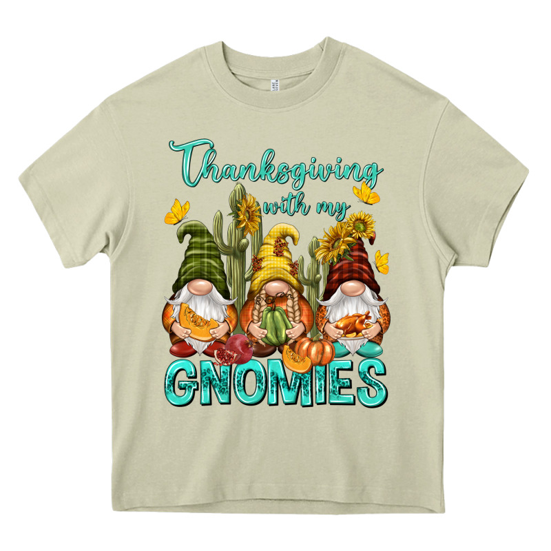 Thanksgiving With My Gnomes Heavy Core Tee by NancyCooperArtShop | Teevron