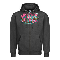Charcoal Heather breast cancer nurse Zipper Hoodie - AdoDesignShop