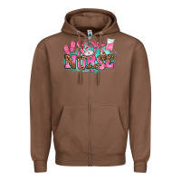 Chestnut breast cancer nurse Zipper Hoodie - AdoDesignShop