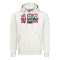 Oatmeal Heather breast cancer nurse Zipper Hoodie - AdoDesignShop