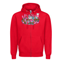 Red breast cancer nurse Zipper Hoodie - AdoDesignShop