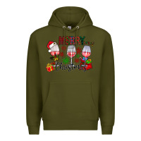 Army Green Merry Christmas Premium Hoodie - CowhideDigitalArt