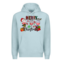 Blue Mist Merry Christmas Premium Hoodie - CowhideDigitalArt