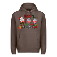Coffee Merry Christmas Premium Hoodie - CowhideDigitalArt
