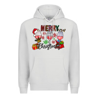 Dove Grey Merry Christmas Premium Hoodie - CowhideDigitalArt