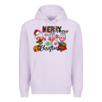 Lilac Merry Christmas Premium Hoodie - CowhideDigitalArt
