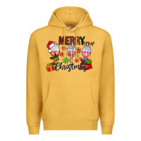 Mustard Merry Christmas Premium Hoodie - CowhideDigitalArt