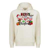 Oatmeal Heather Merry Christmas Premium Hoodie - CowhideDigitalArt