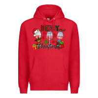 Red Merry Christmas Premium Hoodie - CowhideDigitalArt