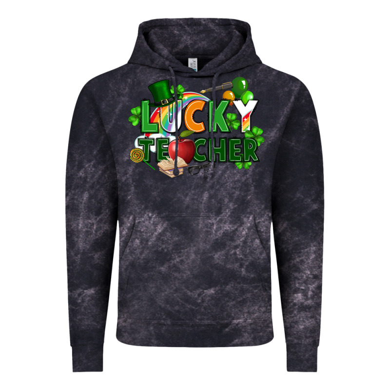 Lucky Teacher St. Patricks Day Vintage Hoodie by FaDigitalArtStudio | Teevron