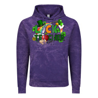 Cloud Purple lucky teacher St. Patricks Day Vintage Hoodie - FaDigitalArtStudio