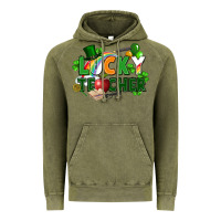 Vintage Olive lucky teacher St. Patricks Day Vintage Hoodie - FaDigitalArtStudio