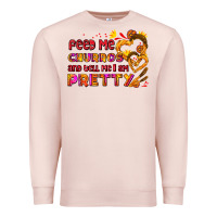Pale Pink feed me churros and tell me i am pretty Premium Sweatshirt - AdoDesignShop