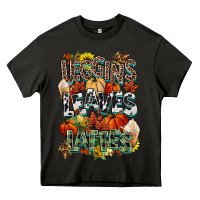 Asphalt Leaves lattes Fall pumpkin Heavy Core Tee - NancyCooperArtShop